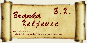 Branka Keljević vizit kartica